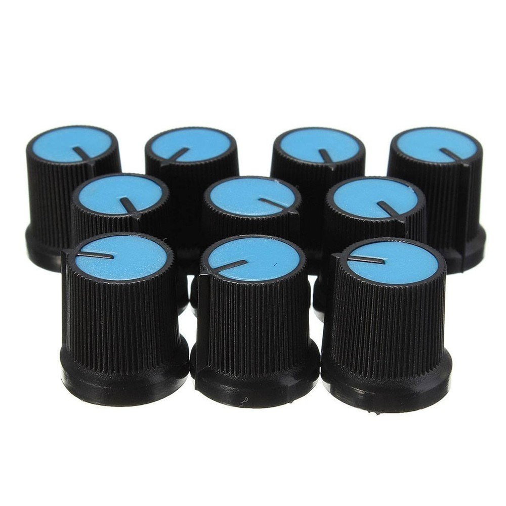 10 PCS Plastic Control Knobs Guitar Round Volume Potentiometer Hole