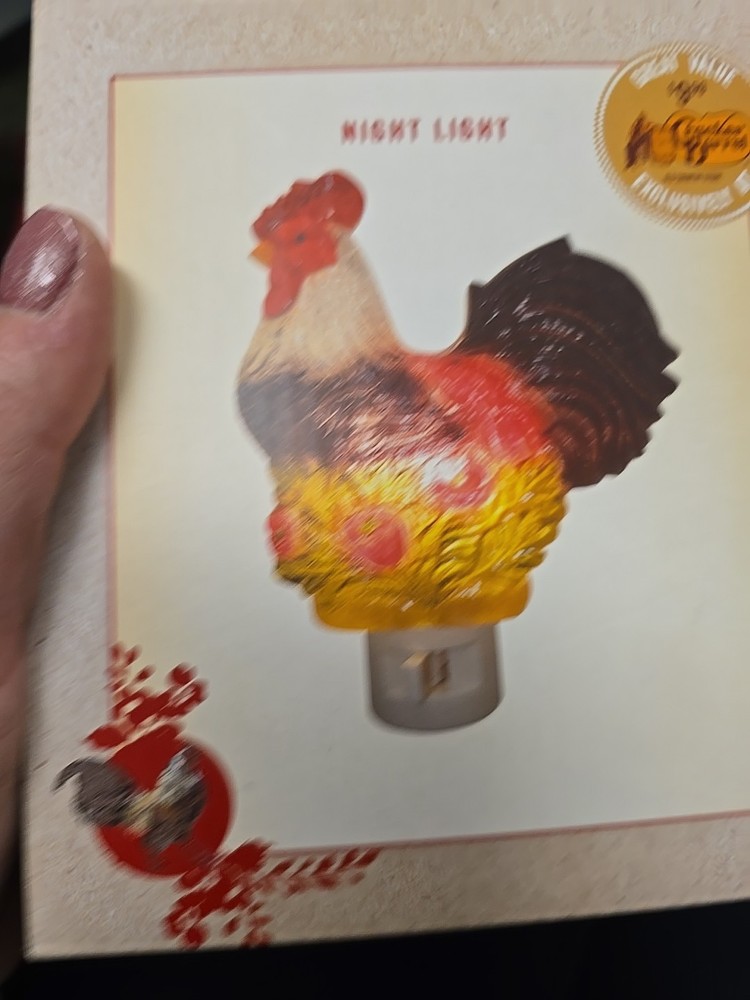 Cracker Barrel Rooster Night Light New In Box