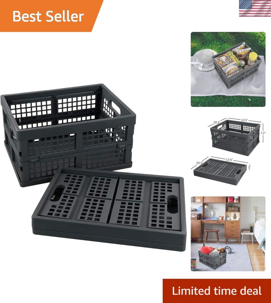 New Grey Plastic Folding Containers 16L Pack