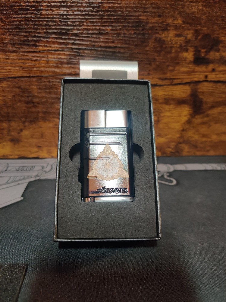 Xikar Black Mayflower Butane Cigar Windproof Refillable Lighter