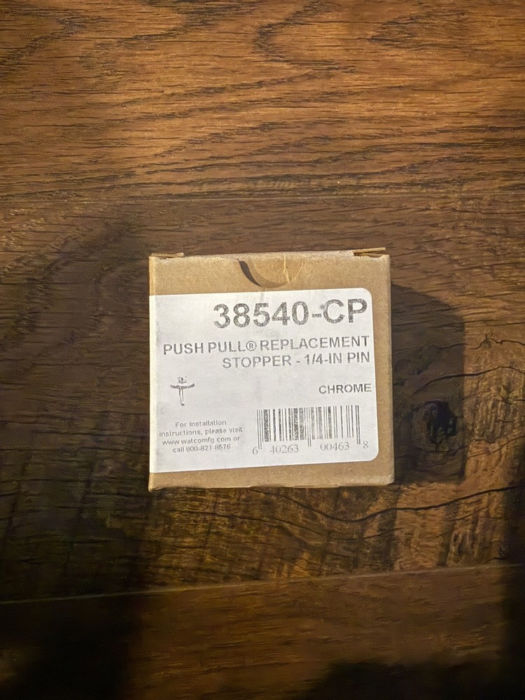 Watco Manufacturing - 38540-CP - PUSH PULL Replacement Stopper with 1/4-in Pin