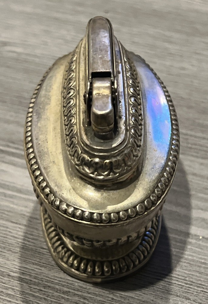 Vintage Ronson Queen Anne Table Lighter - Silver Plated - UNTESTED - FREE SHIP!