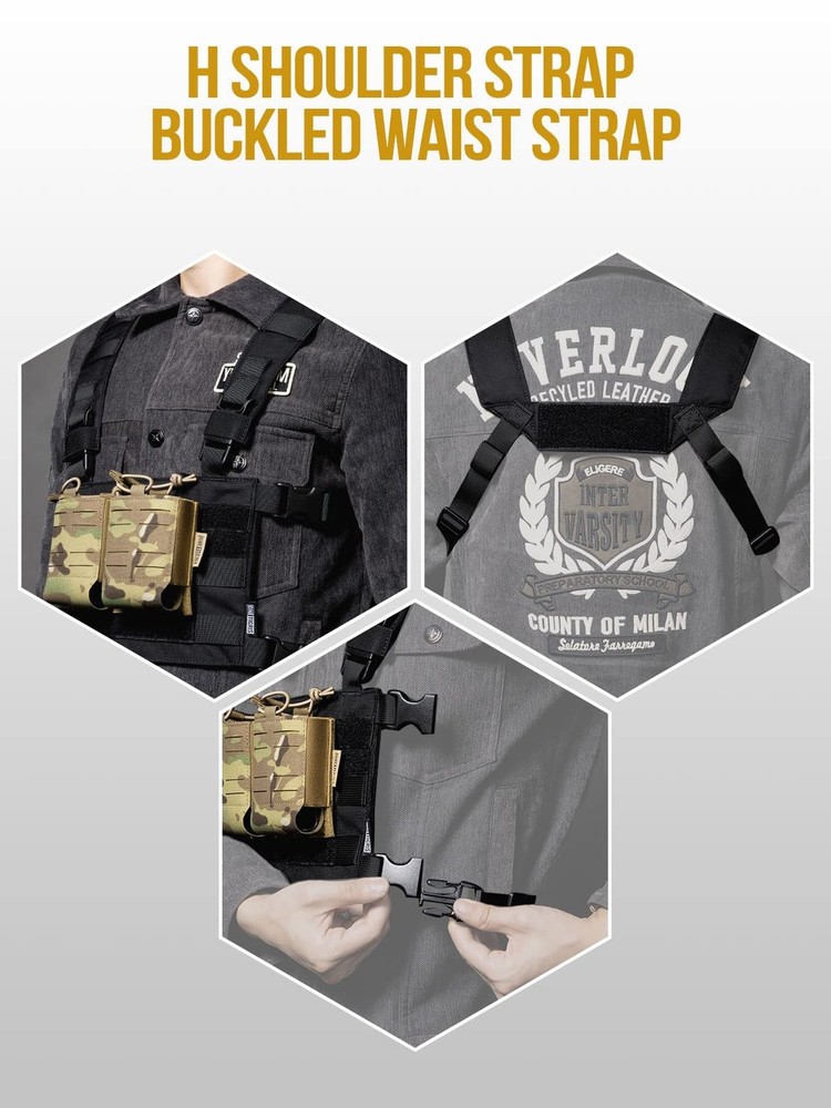 ONETIGRIS ROC Chest Rig Tactical Modular Panel with Removable Shoulder Strap ...