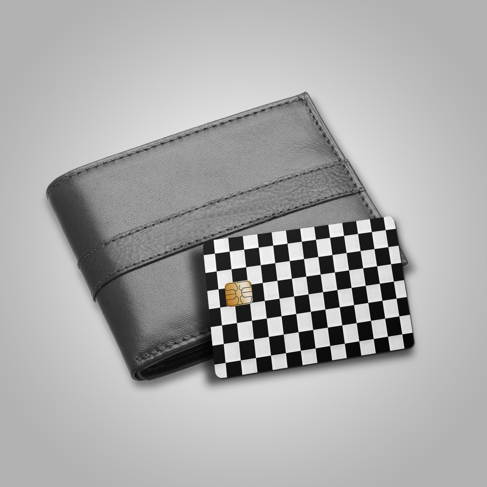 Classic Checkerboard Card Skin (BLACK & WHITE)