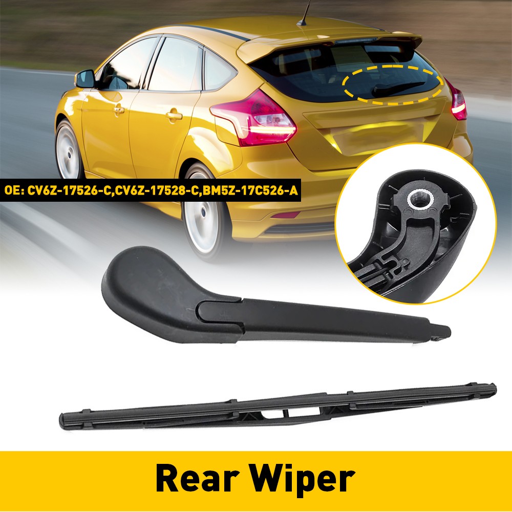 Rear Wiper Arm & Blade For 2012-2018 Ford Focus hatchback Back Windshield Wiper
