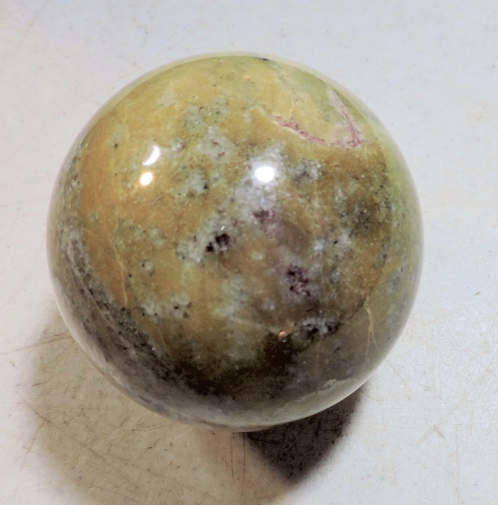 Fluorescent CA Calcite 70mm Sphere for Collection 5115