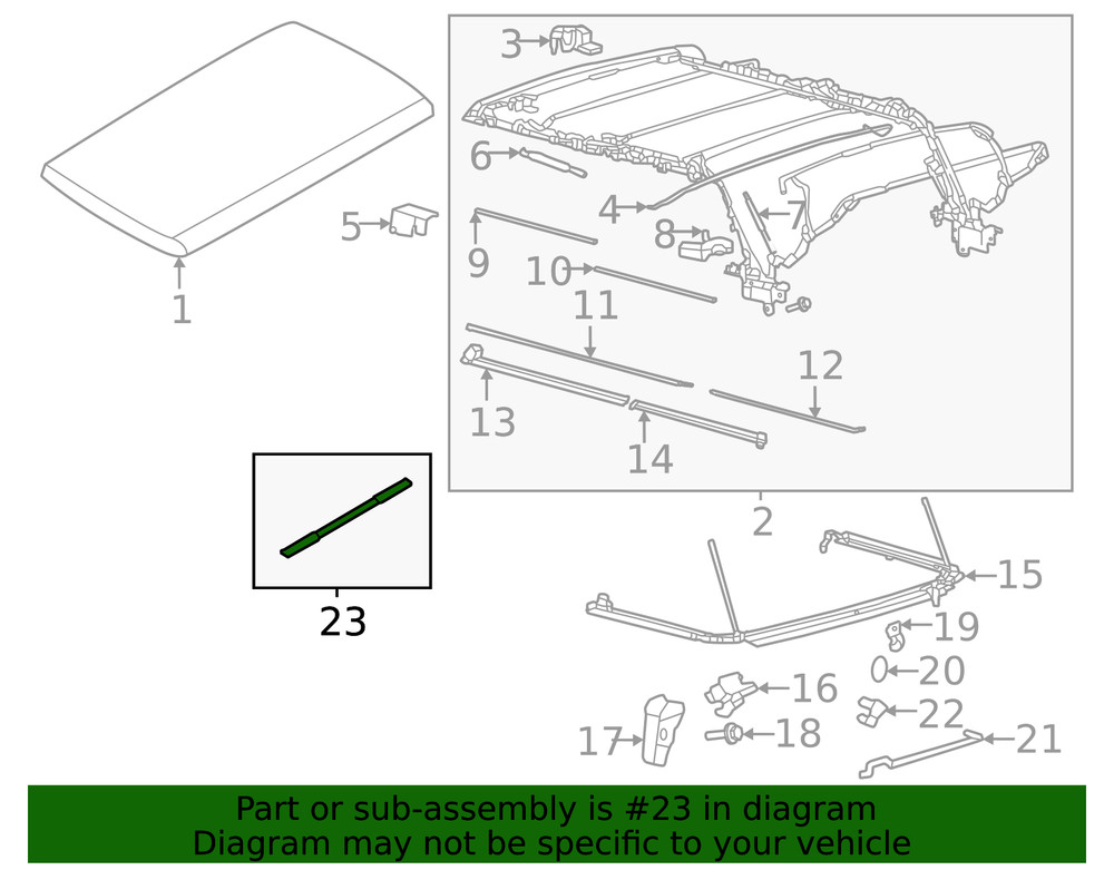 Genuine Ford Strap - Soft Top M2DZ-78501C27-A