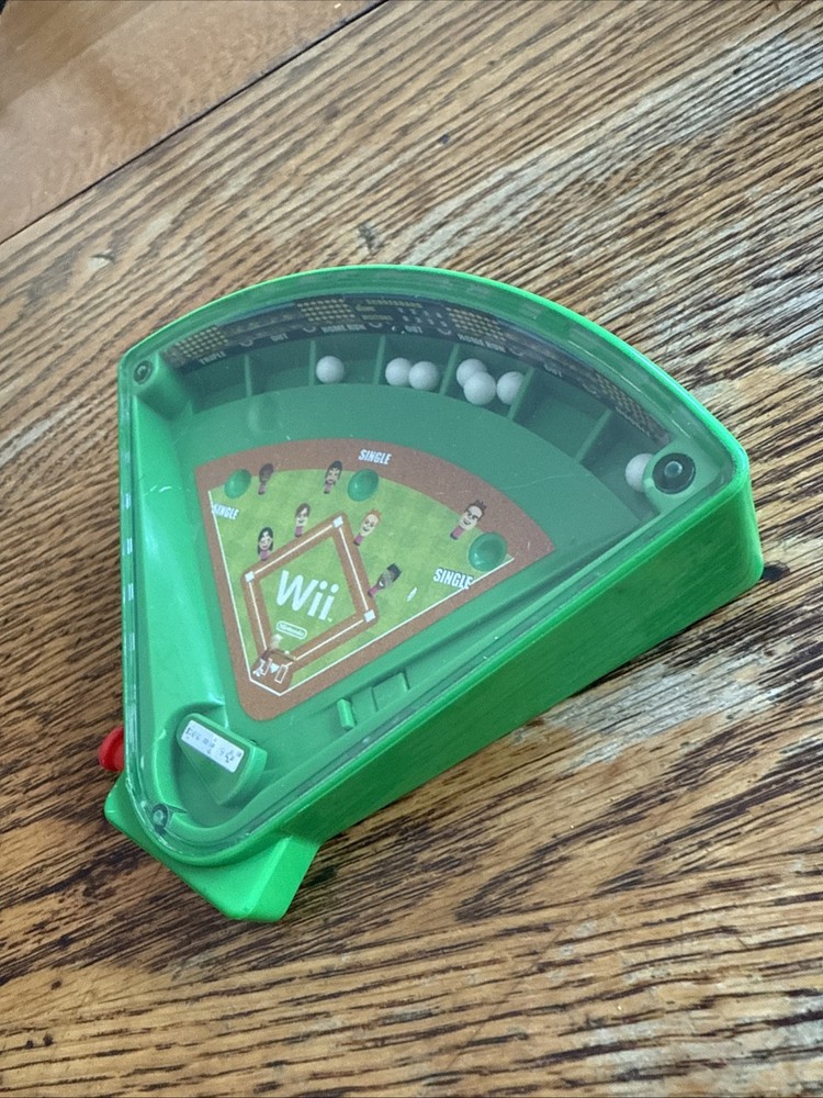 2008 Nintendo Wii marble Baseball Game, handheld D4
