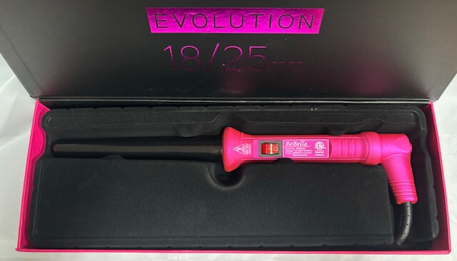 BEBELLA EVOLUTION 1 PIECE 18-25MM MEDIUM CLIPLESS CURLER (HOT PINK 18-25MM)NWB