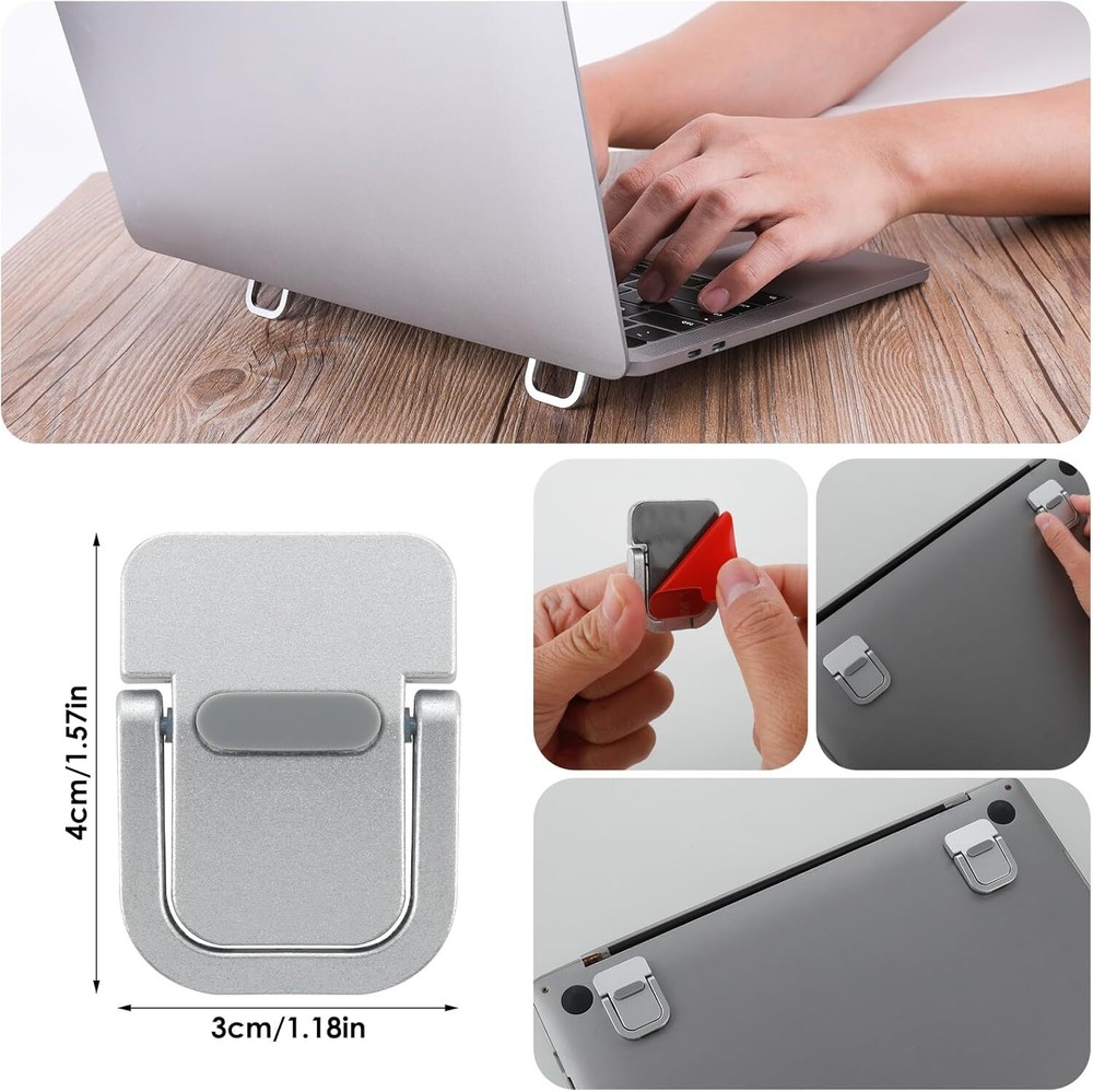 Giantree 2 Pcs Mini Computer Keyboard Stand for Desk, Portable Silver