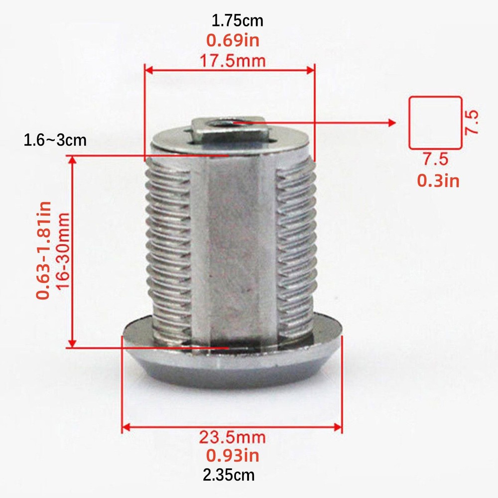 Security Mail Box Lock with 2 Key Mailbox Mail Letter Box Pro Drawer Closet Lock