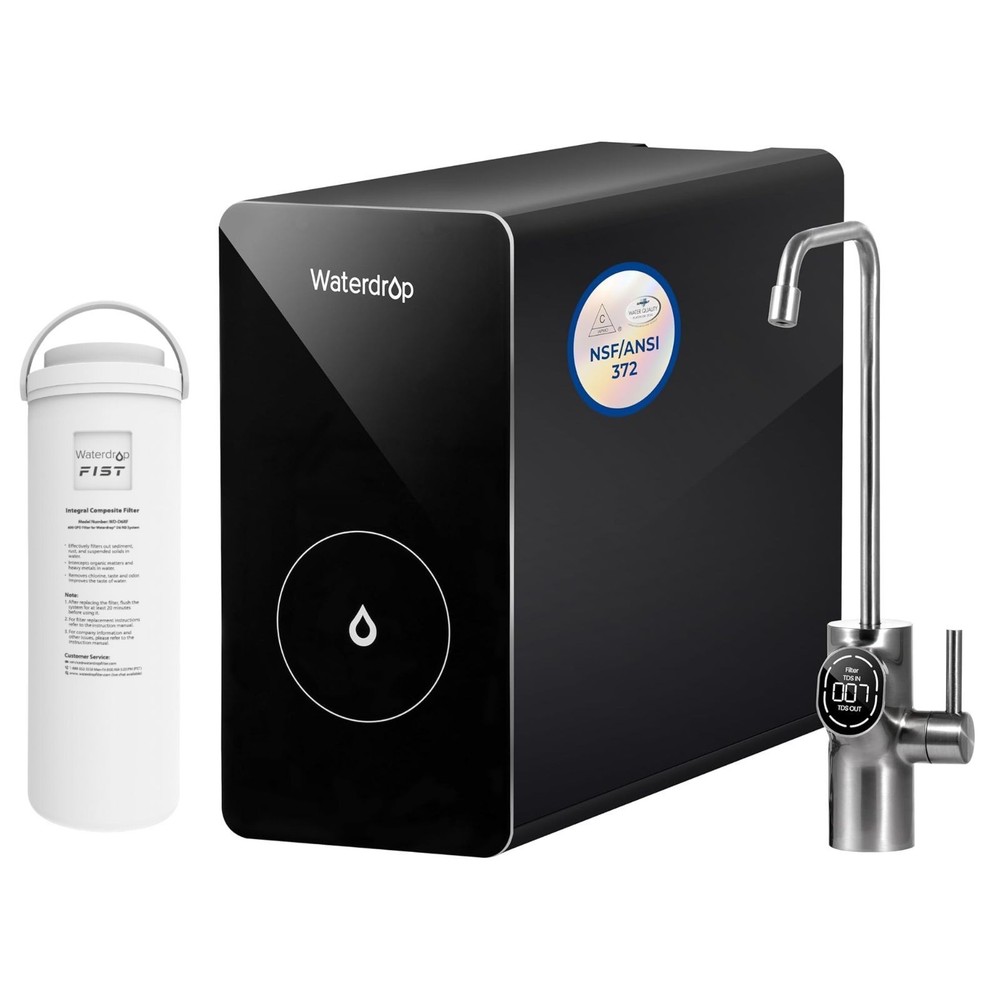 Waterdrop D6 Reverse Osmosis Water Filter, Extra WD-D6RF Replacement filter