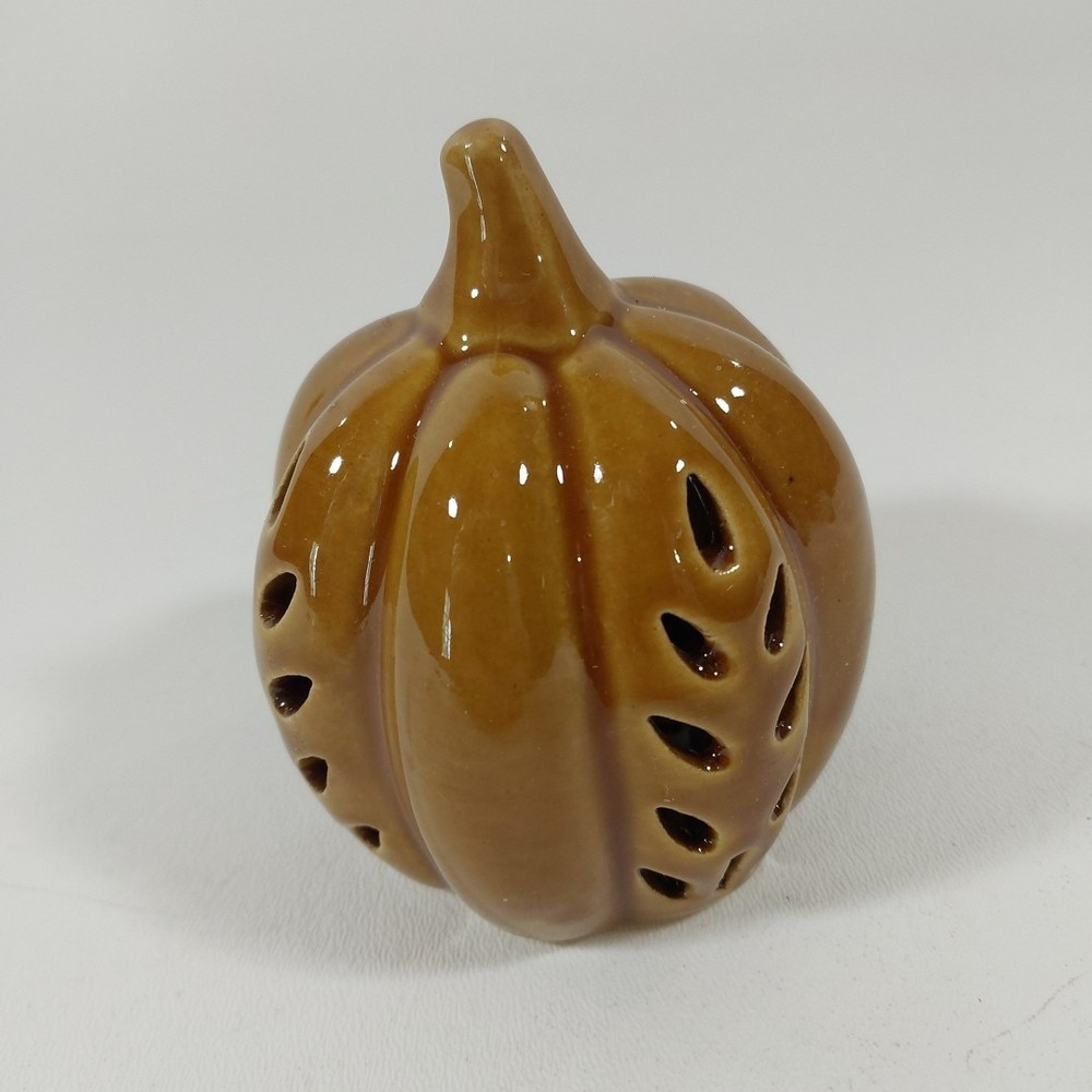 NEW LIGHTED LED CERAMIC PUMPKIN HOME TABLE DECOR Tree/Leaf Design