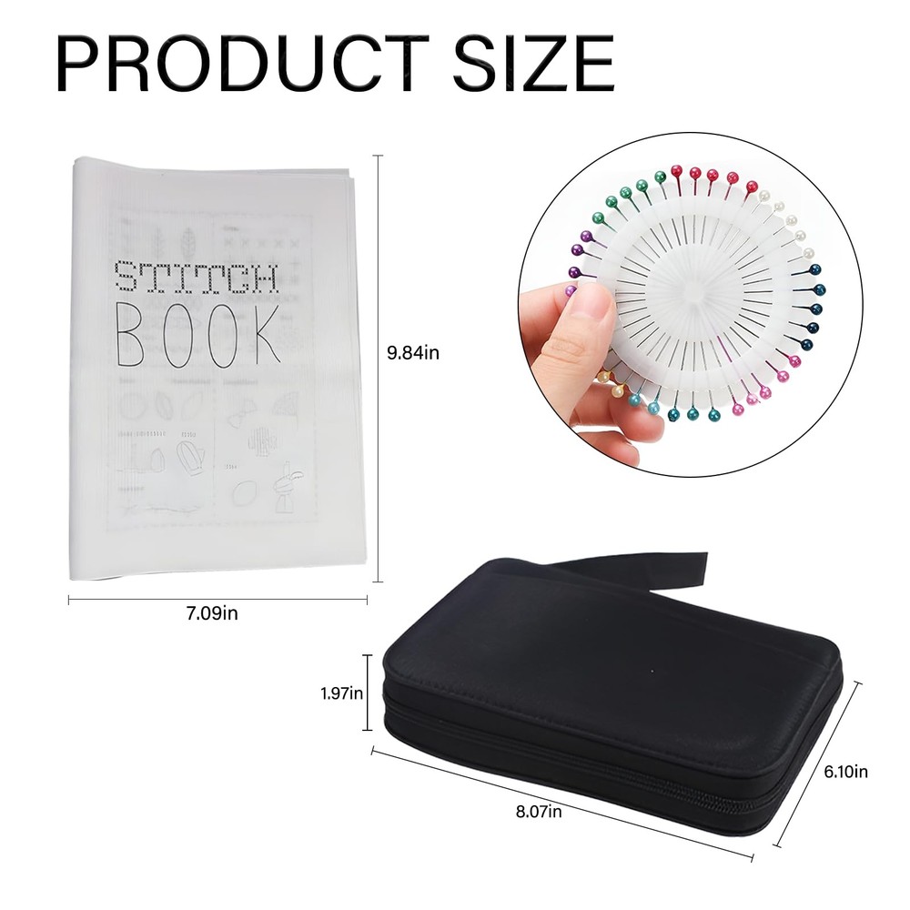 Embroidery Stitch Book with Complete Sewing Kit – Essential multicoloured