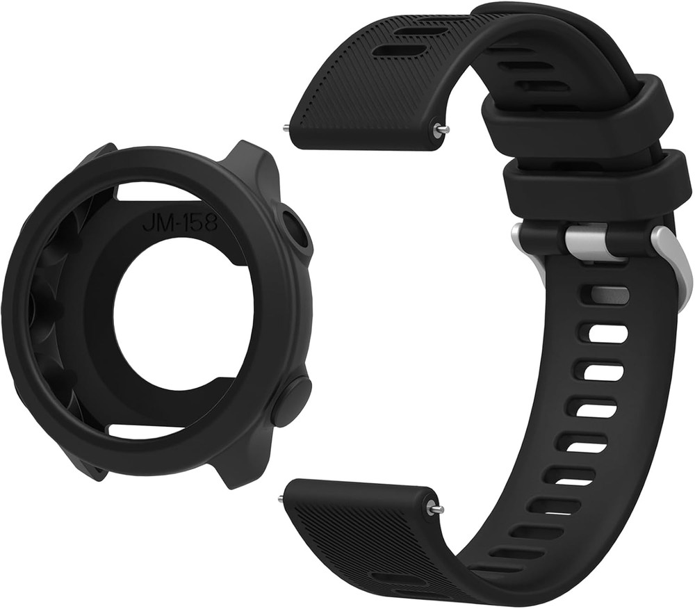 3 Pack Watch Cover Compatible with Garmin Forerunner 55 Silicone Protective Case