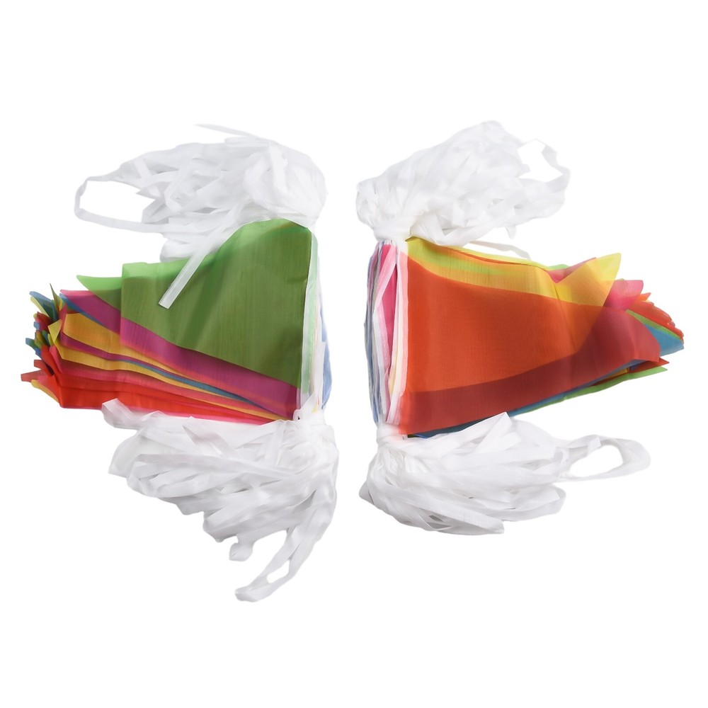 Bunting Triangle Flags 100 Flags 50 Meters Large 14*21CM Plastic Material