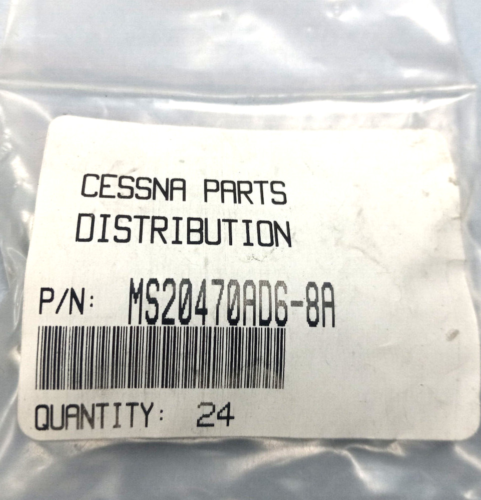 CESSNA P/N MS20470AD6-8A RIVET  (24/PACK)