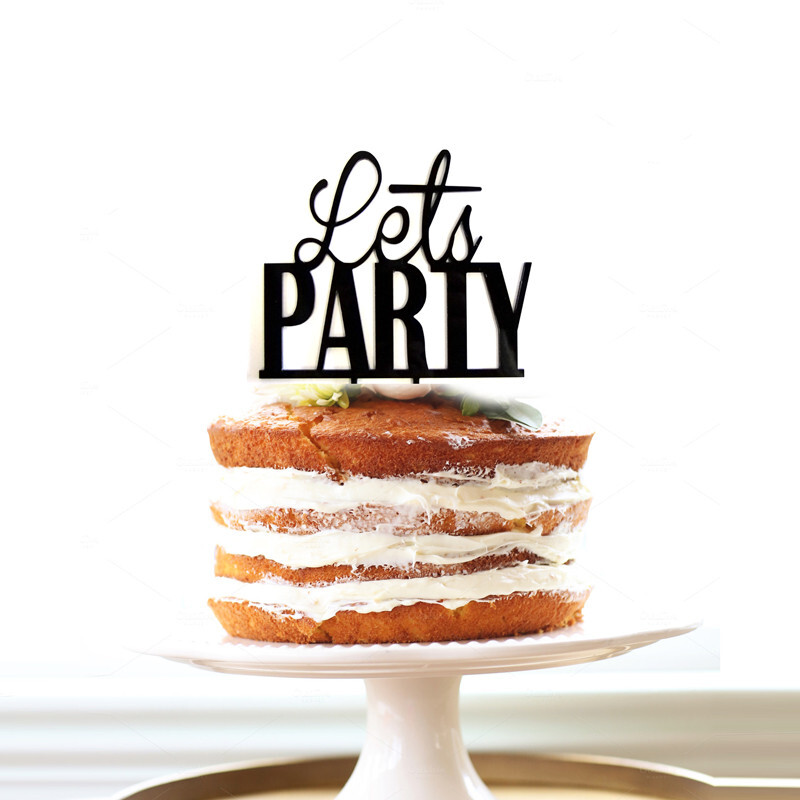 Lets Party - Cake Topper