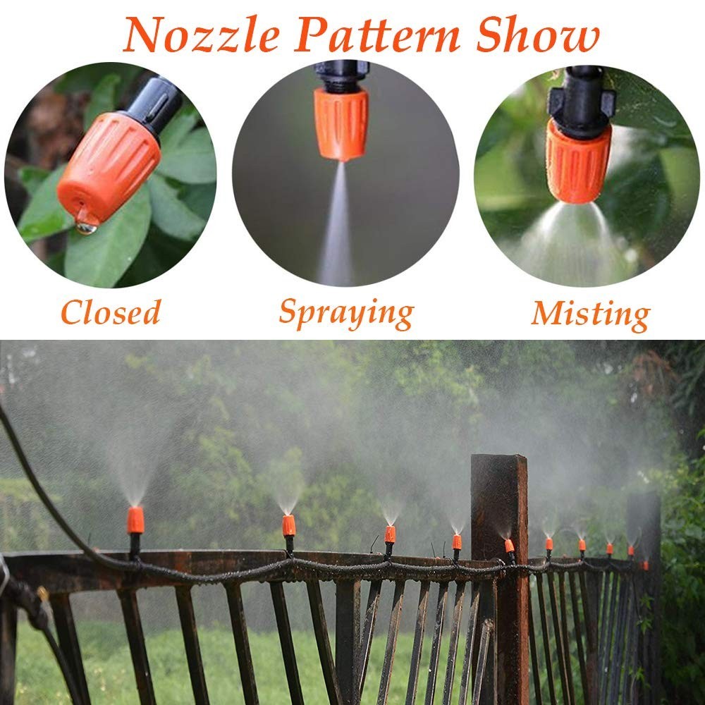 Durable 50-Pack Garden Drip Watering Kit - Efficient & Adjustable Flow Control