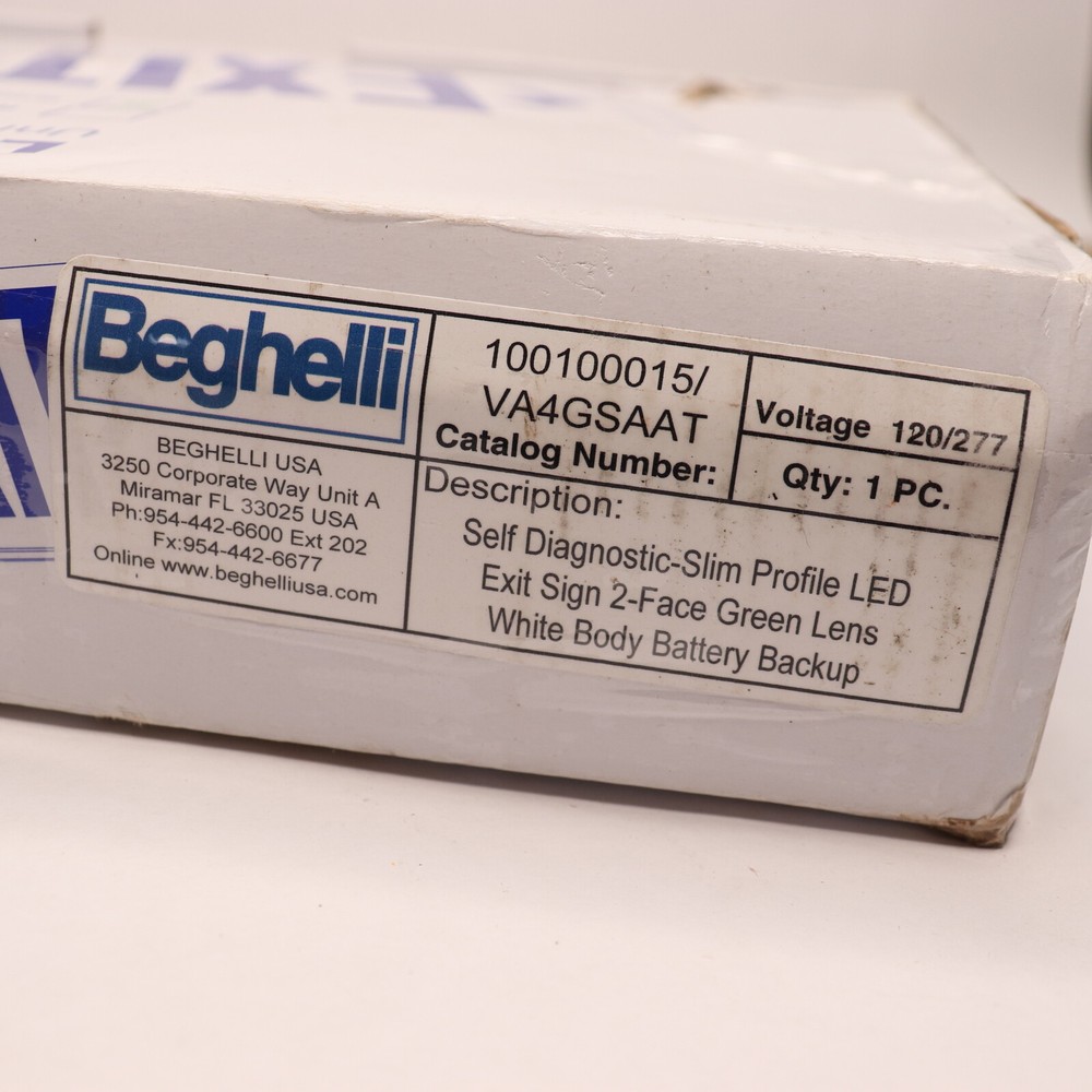 Beghelli LED Exit Sign Green VA4GSAAT