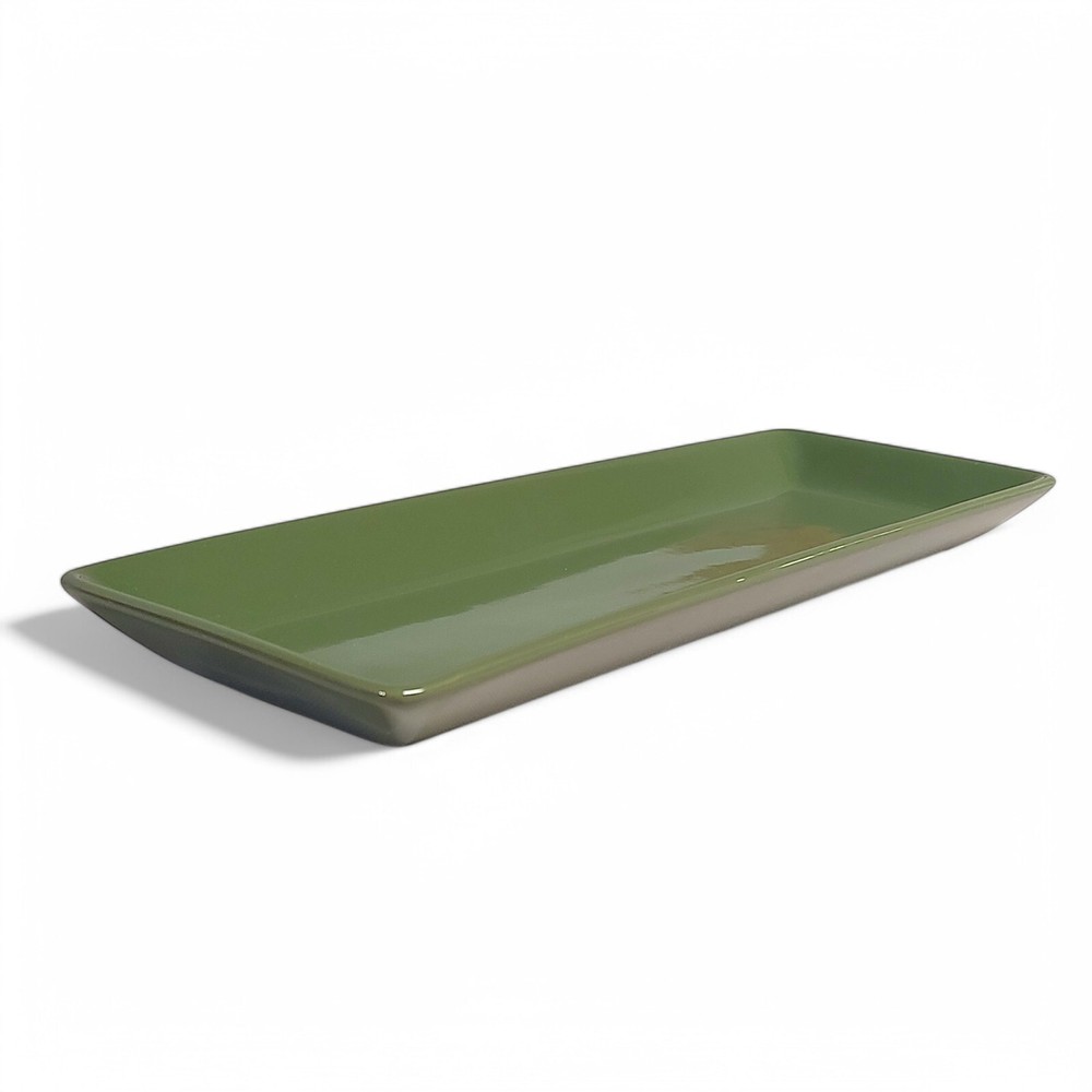 Pampered Chef Simple Additions Rectangular Serving Platter Green 15”x 6"x 1.5"