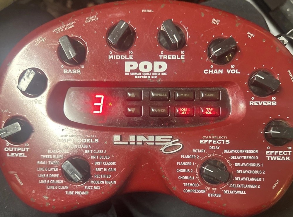 Line 6 POD 2.0 Multi-Effects Guitar Effect Pedal