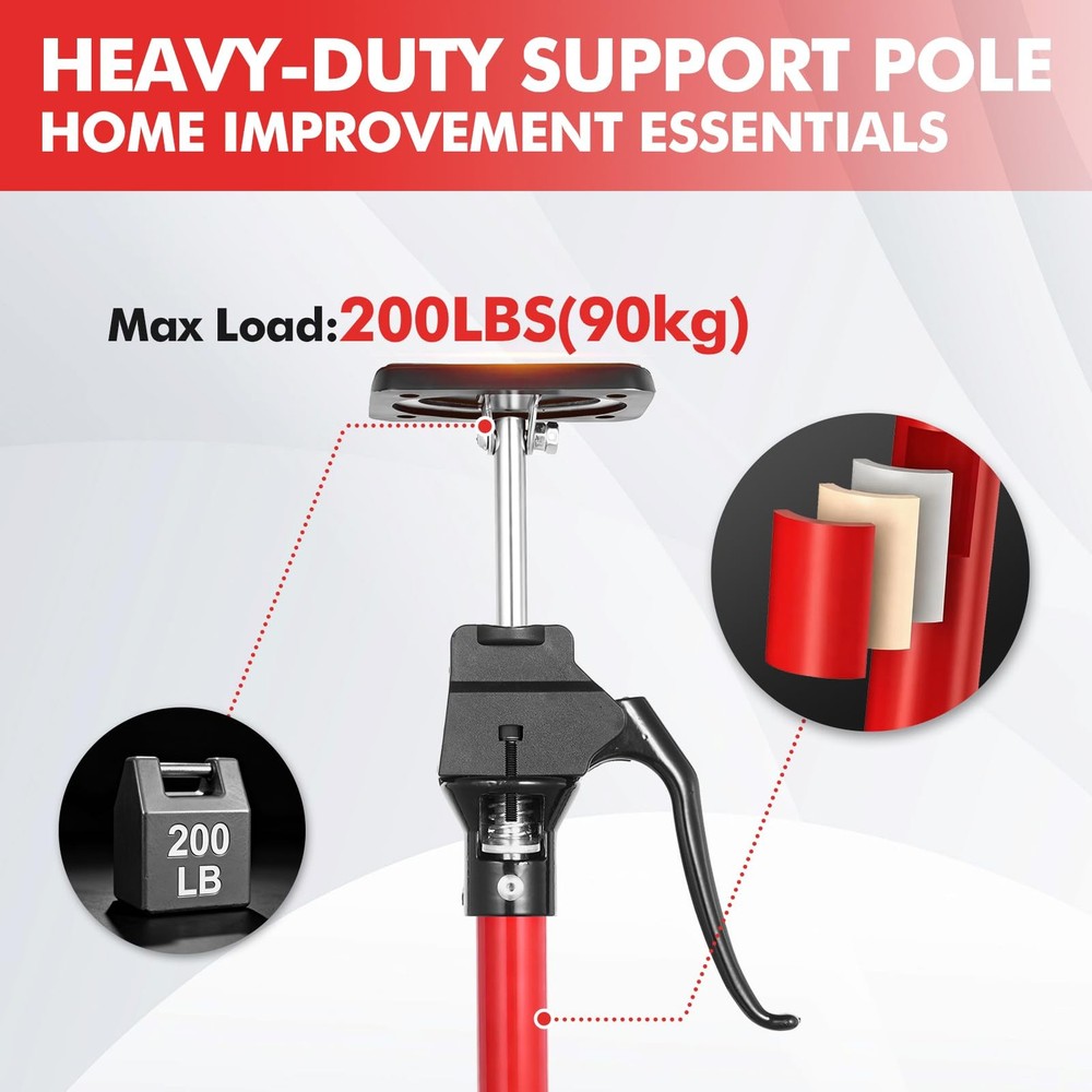 Cabinet Jack for Installing Cabinet,2 Pack Adjustable 3rd Hand Support Pole E...