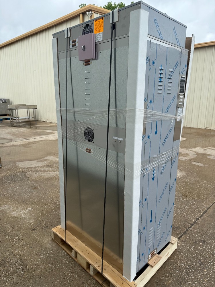 NU-VU QB-3/9 Electric Proofer Heated Oven Double Stack Merchandiser on Casters