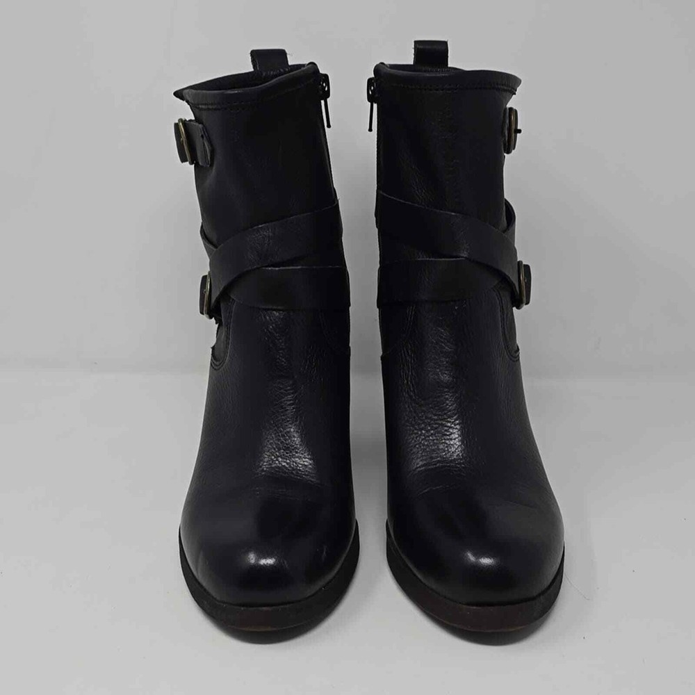 Lucky Brand Orenzo Black Leather Booties Size 10
