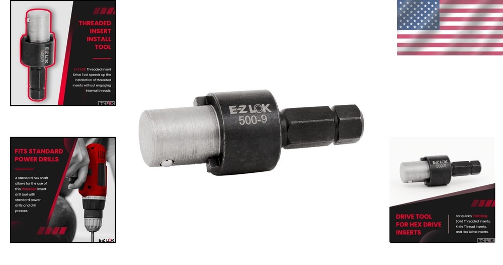 Effortless Threaded Insert Installation Drive Tool - Fits Standard Power Drills