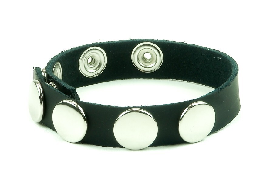 Cock Strap LEATHER  Stainless Snaps Handmade In USA