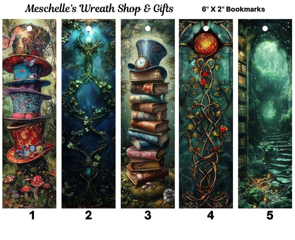 Fantasy Hats Themed Bookmarks