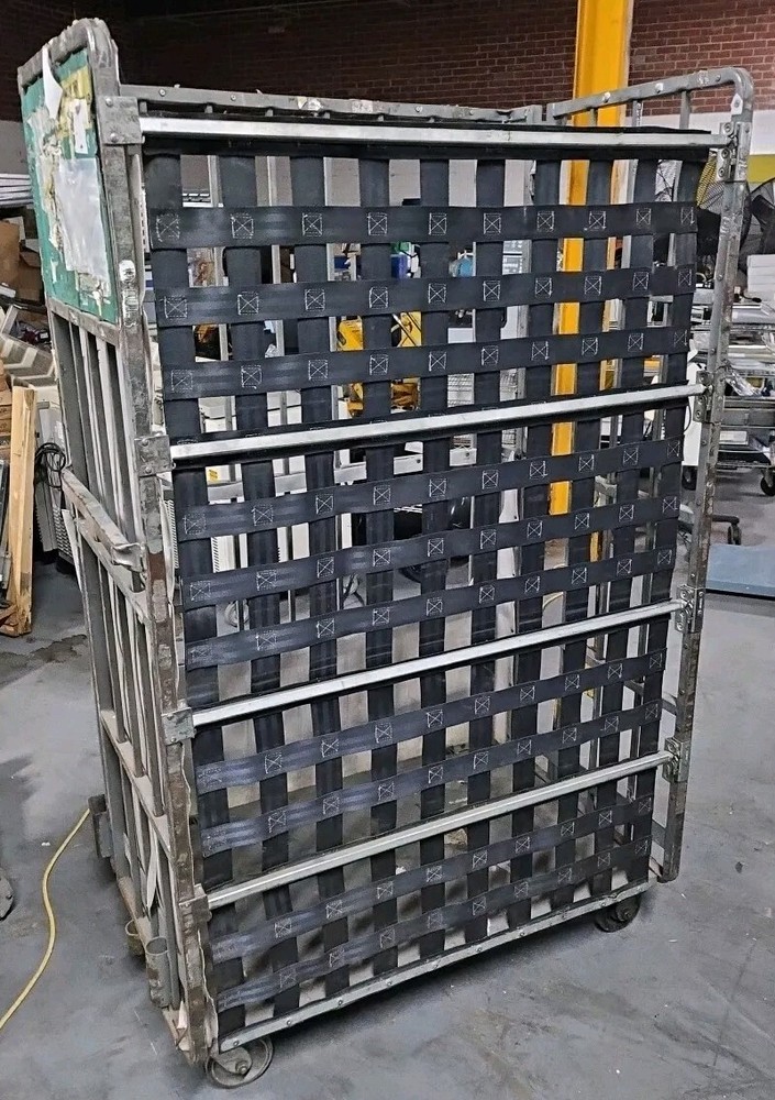 Rolling Warehouse Cargo Cart w/ Netting Webbing - In Good Condition!