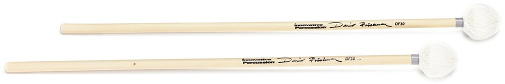 Innovative Percussion DF30 David Friedman Vibraphone Mallets - Ivory Yarn/Grey