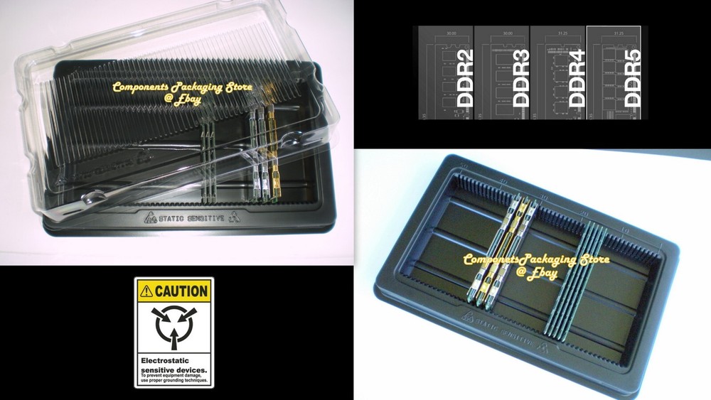 5 - DDR RAM Memory Module OEM-Bulk Shipping Trays DUMS PC-Server DIMM - Fits 250