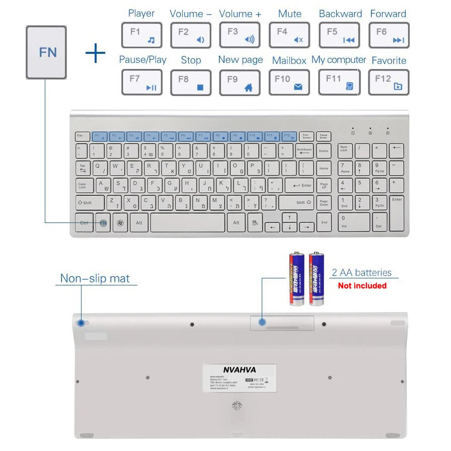 Mini Wireless Keyboard And Mouse Set Waterproof 2.4G For PC Laptop Mac Computer