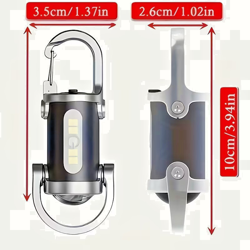 2 X Rechargeable  Multi-Mode Mini Keychain Flashlight, 300LM  LED  work light