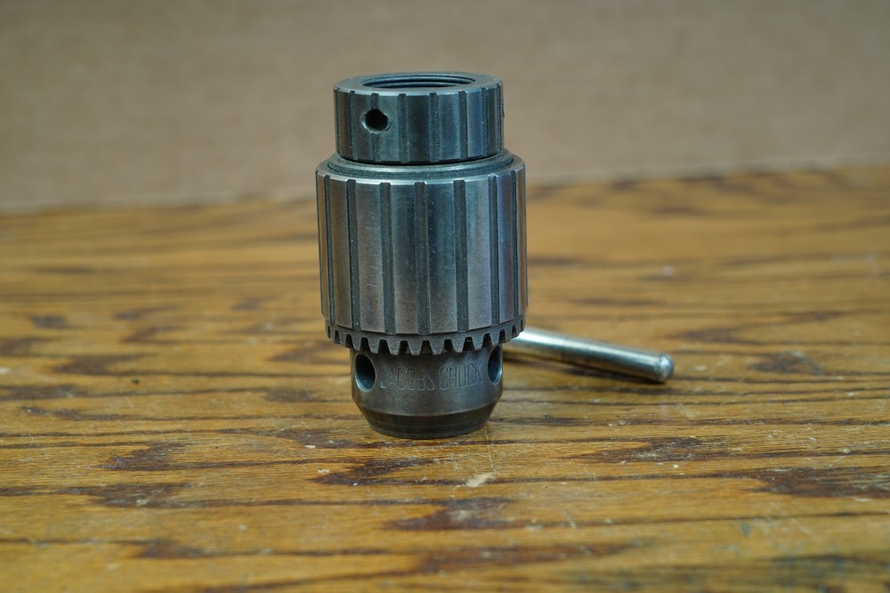 Jacobs 0-1/2" Capacity Drill Press Chuck 633C J33 Mount w/ Fine Threaded Collar