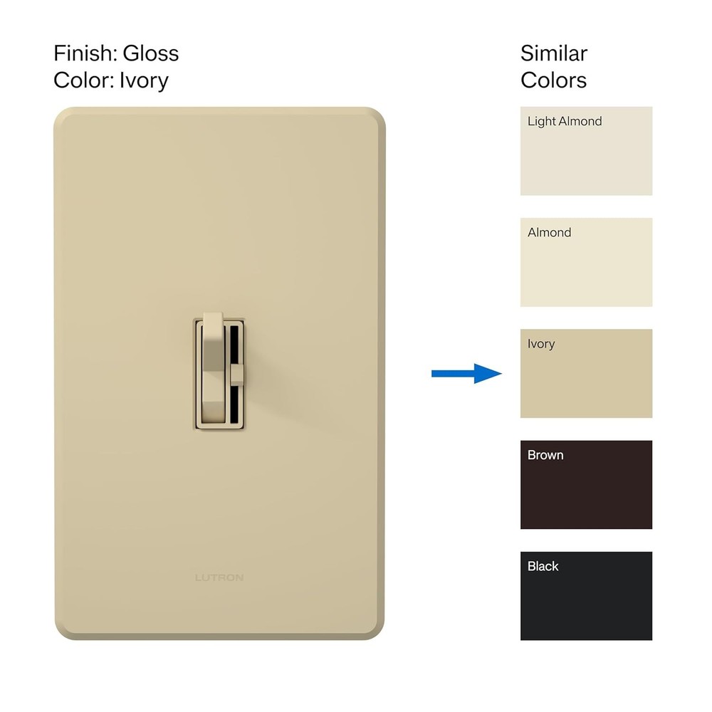 Toggle Dimmer Switch for Dimmable LED, Halogen, Incandescent