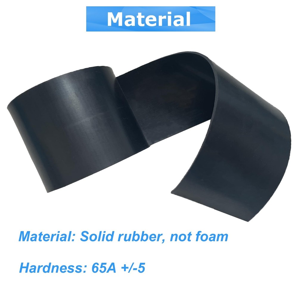 Solid Rubber Sheets,Rolls & Strips 1/16 (.062)" Thick X 2" Wide X 10'Long, Solid