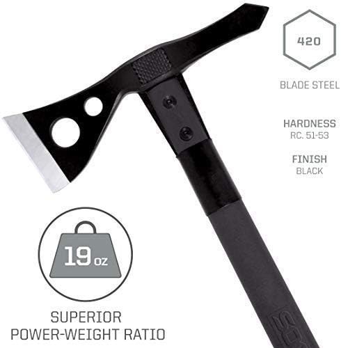 Multitool Survival Tomahawk Axe w/ Fire Starter & Claw Spike