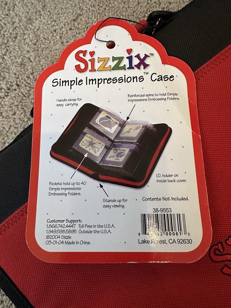 Sizzix Embossing Folder & Stencil STORAGE CASE - Simple Impression + 18 Stencils
