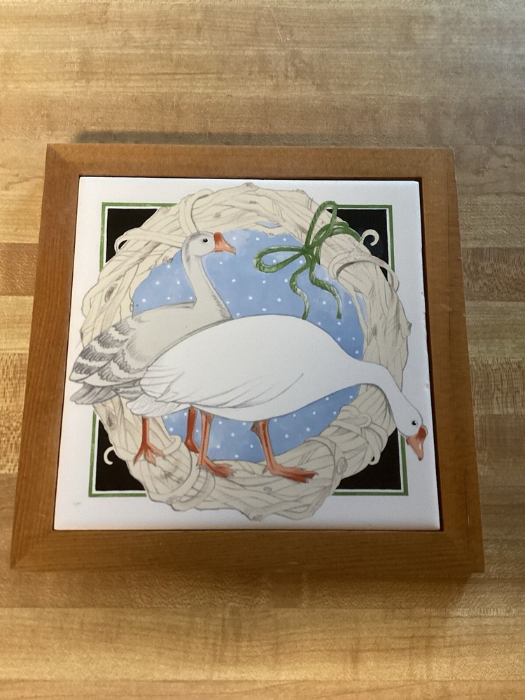 Vintage Geese Tile Framed (7”x7”)