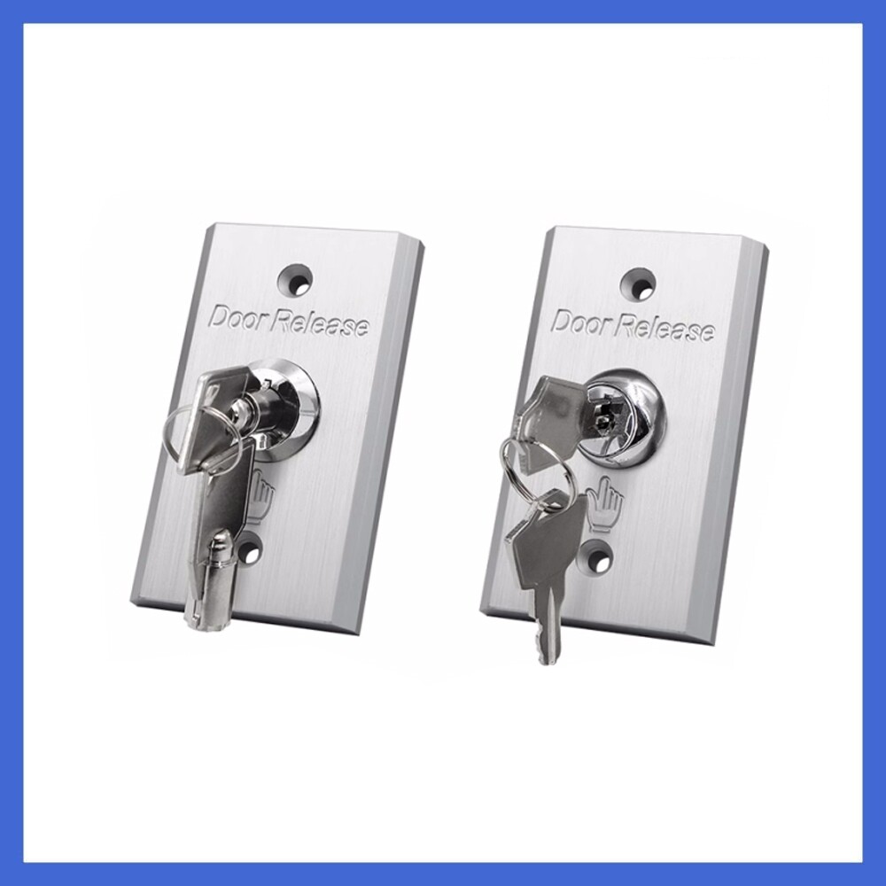 86*50 Aluminum Alloy Single/Double Pole Emergency Access Control Switch With Key