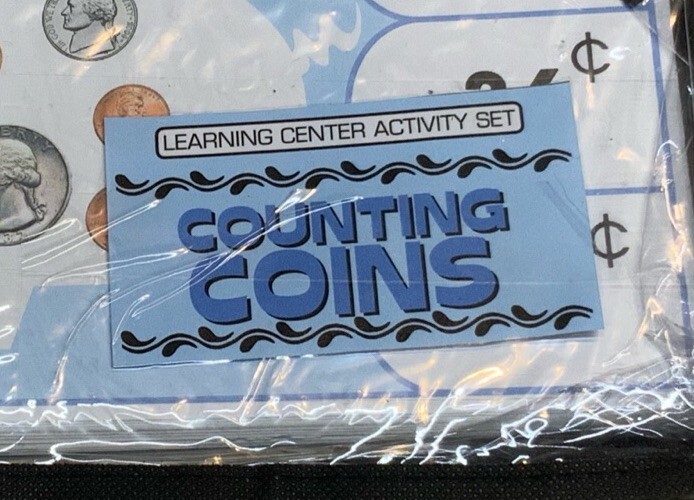 Learning Center Activity Set - Counting Coins - Clothespin Learning Center