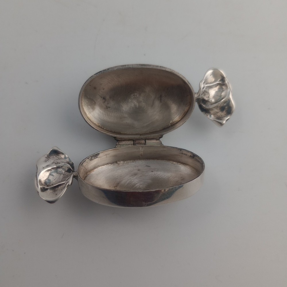 Ari D Norman Silver Pill Box CME 925  Hallmark Candy Wrapper Design