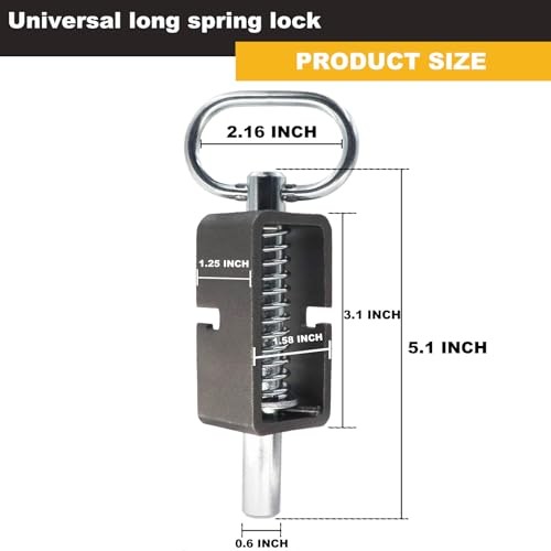 5/8 Inch Weld-On Spring Latch Assembly with Extended Plunger, Spring Loaded