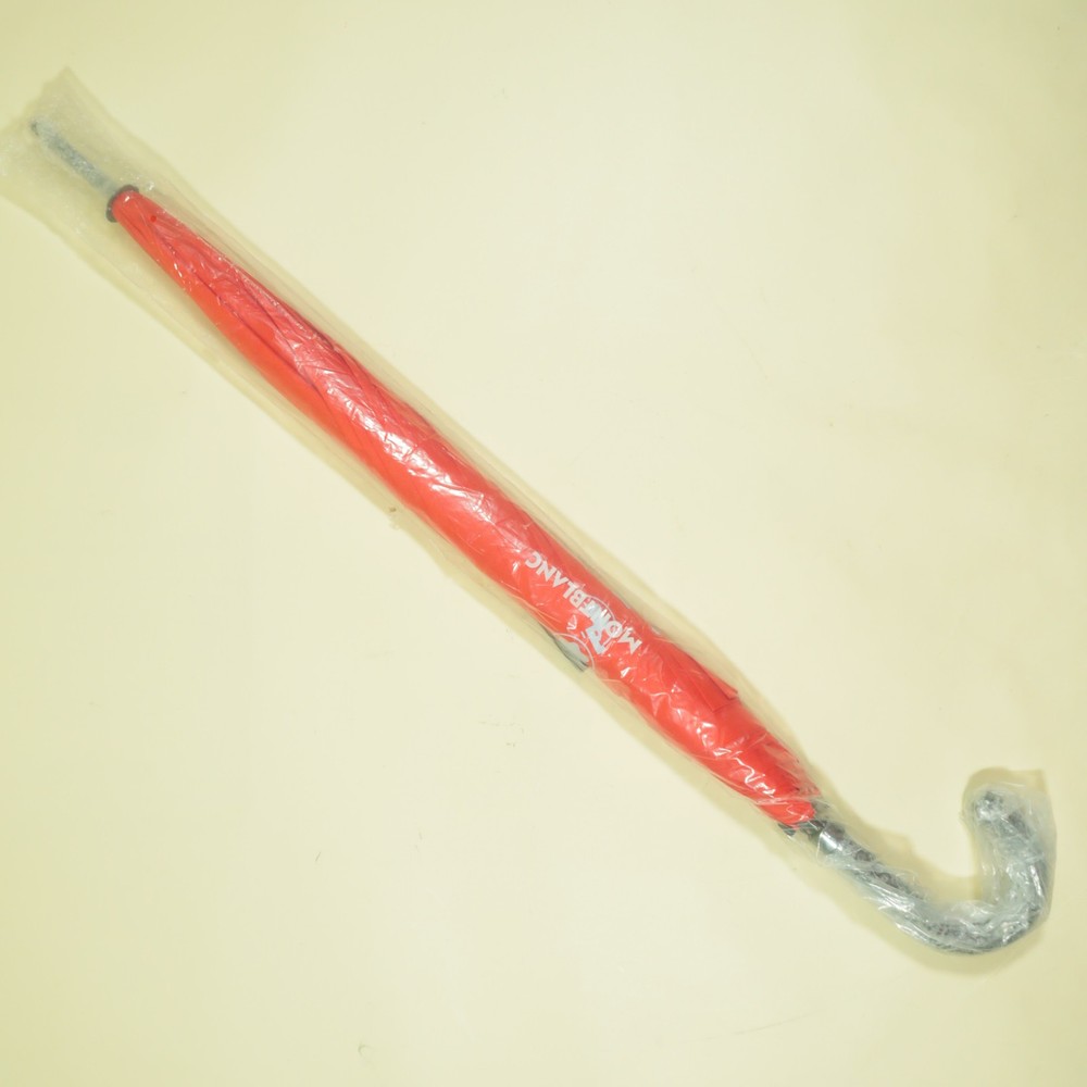 Montblanc Unisex Red Classic Umbrella Hook Handle New