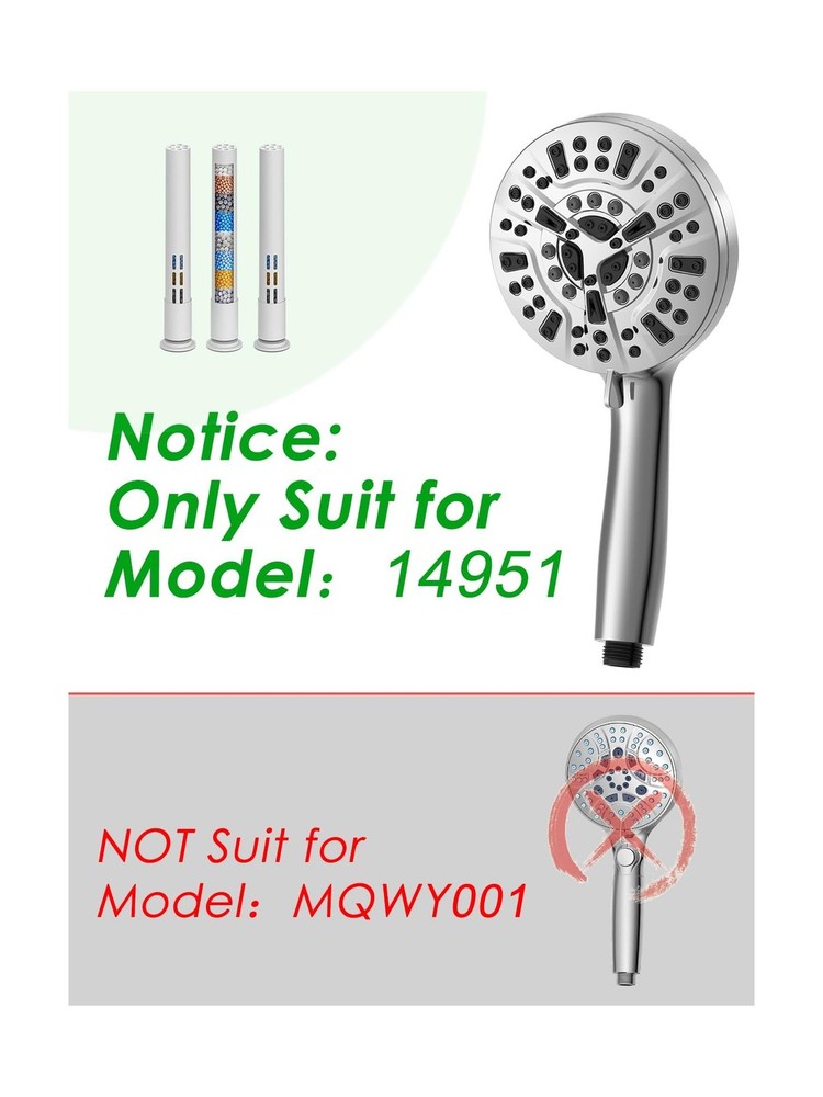 Pavezo® Replacement Shower Filter for Handheld Shower Head 【No.1495.