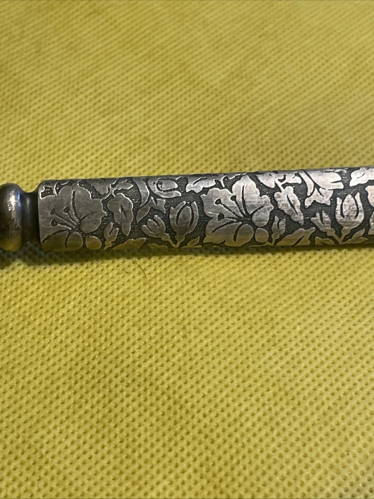 Vintage Metal Nutcracker Ornate Engraved Handles Tool